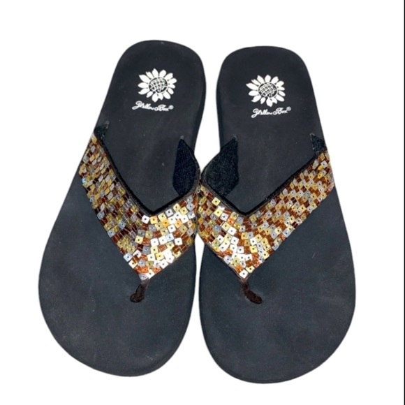 Yellow Box Sandy Flip flops - Picture 1 of 2